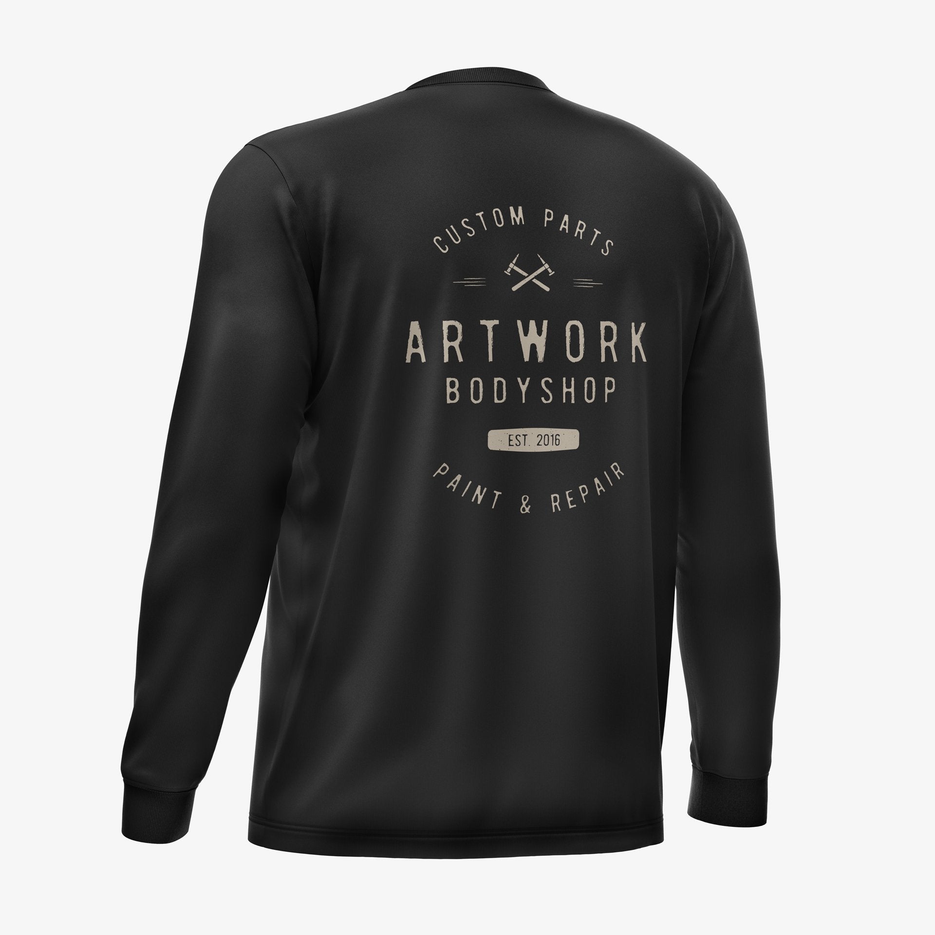 Artwork Vintage Logo Long Sleeve Shirt - Black - Artwork Bodyshop