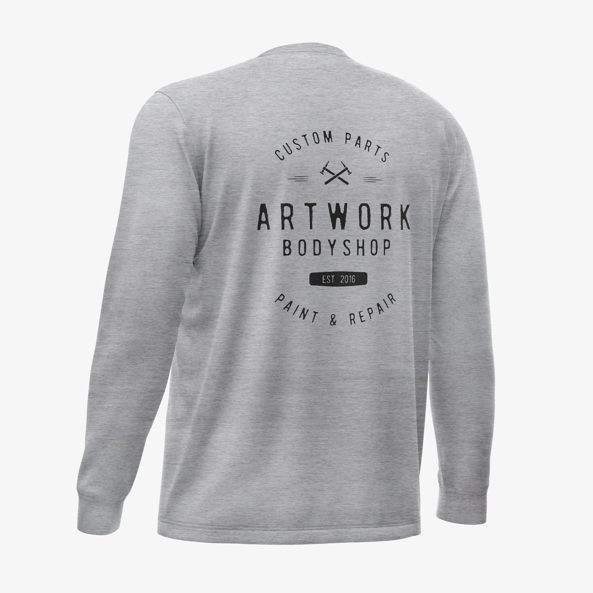 Artwork Vintage Logo Long Sleeve Shirt - Grey - Artwork Bodyshop