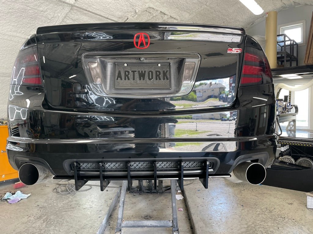 Rear Diffuser V2 (Aggressive) - Acura TL 2004-2008 - Artwork Bodyshop Inc.